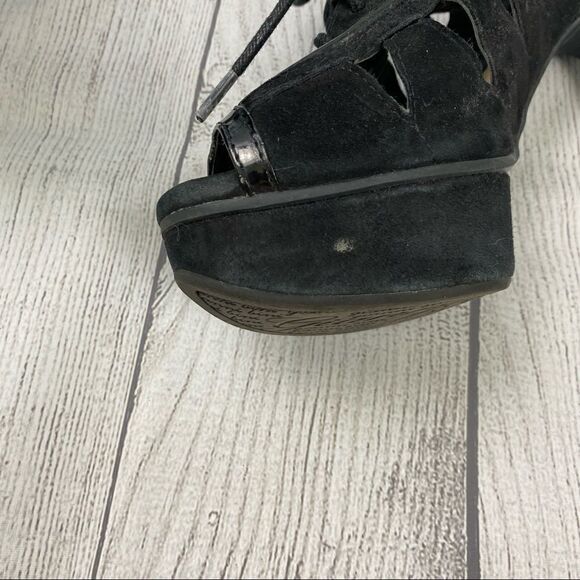 Gianni Bini open toe heeled booties black sz 7.5 women - Picture 10 of 11